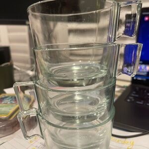 Transparent Glass Coffee Mugs Set of 4 IKEA